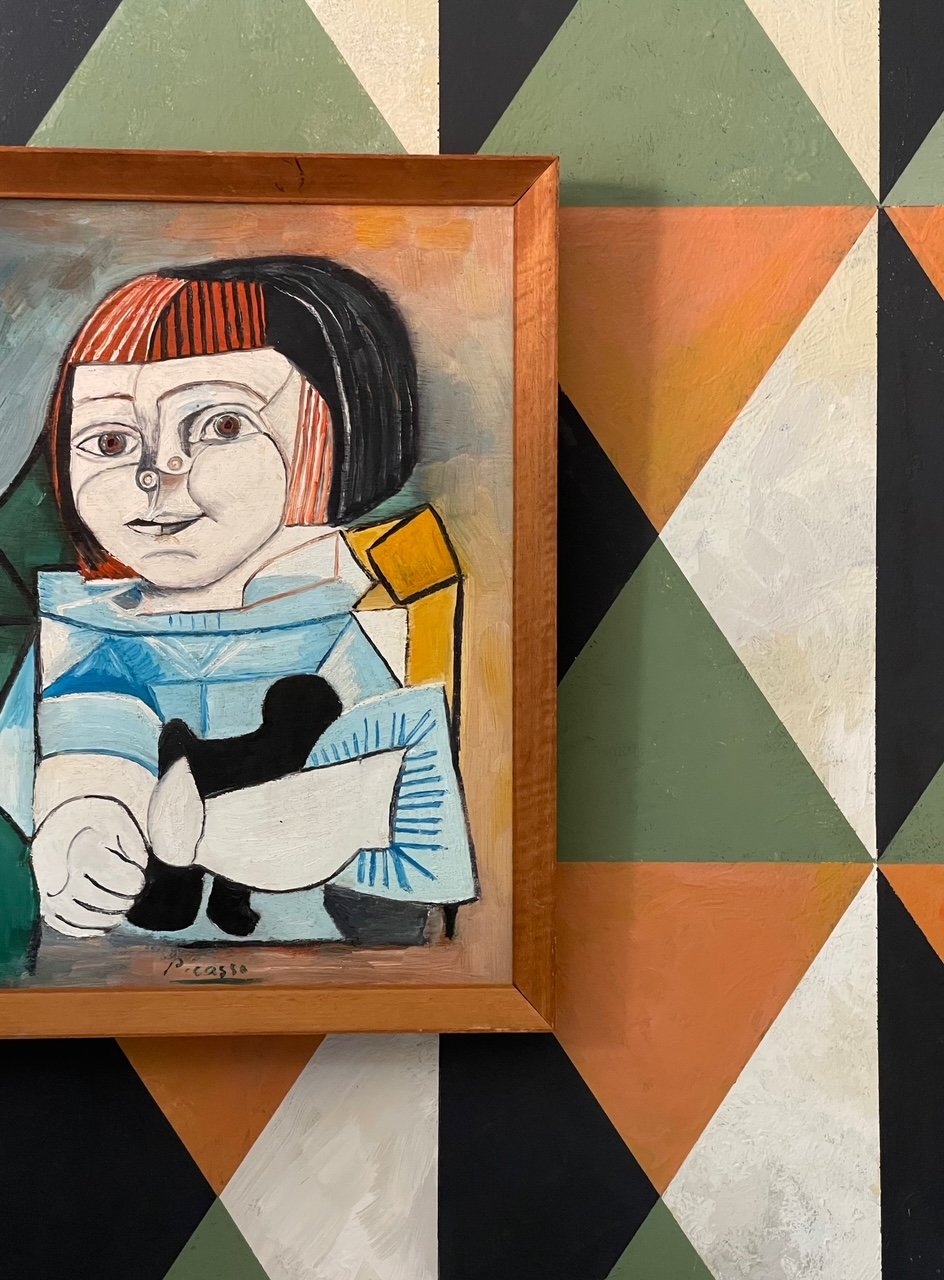 Geometric Mural Mid Century Wall Design