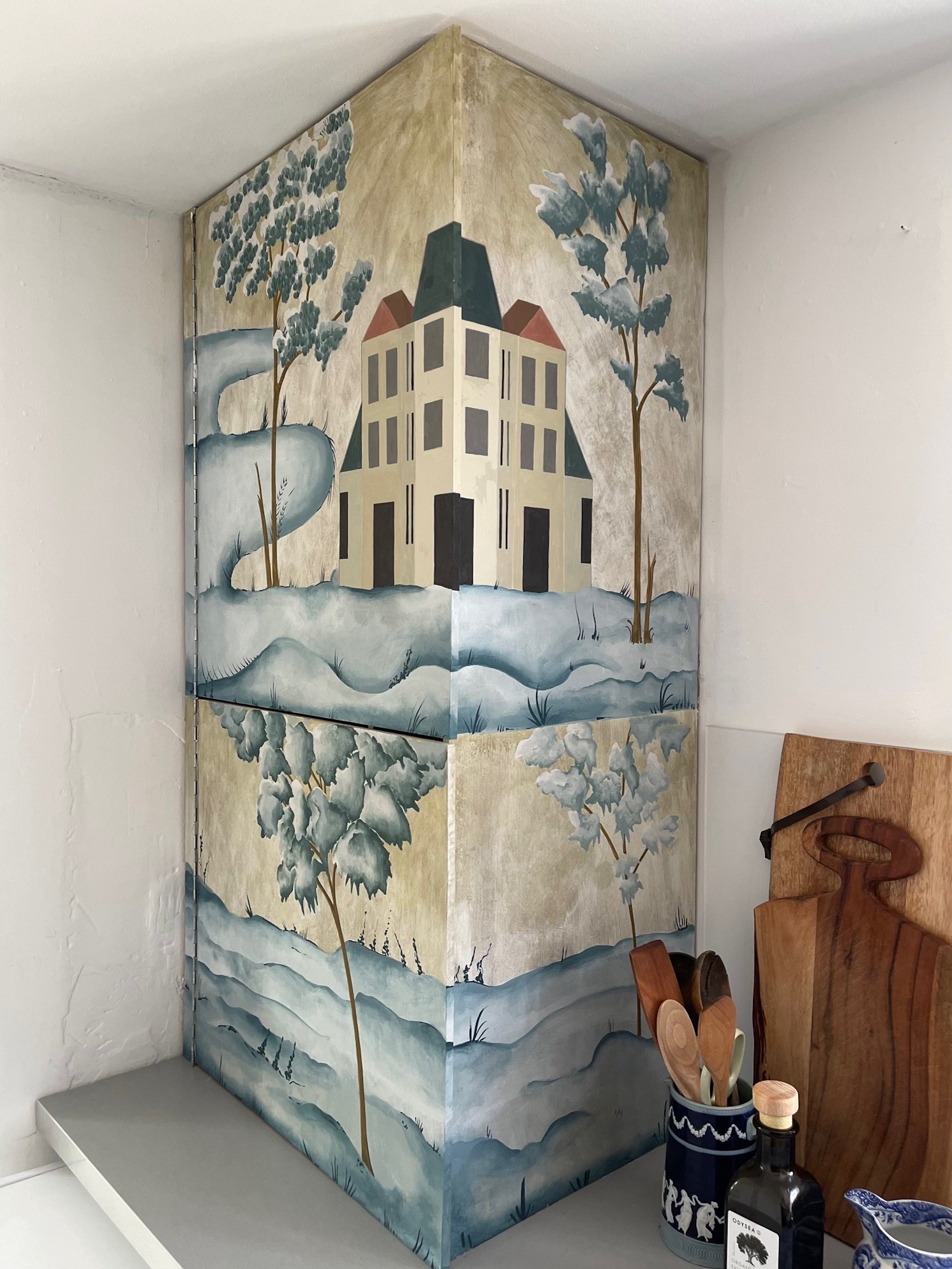 Gustavian Mural Scandinavian interior design