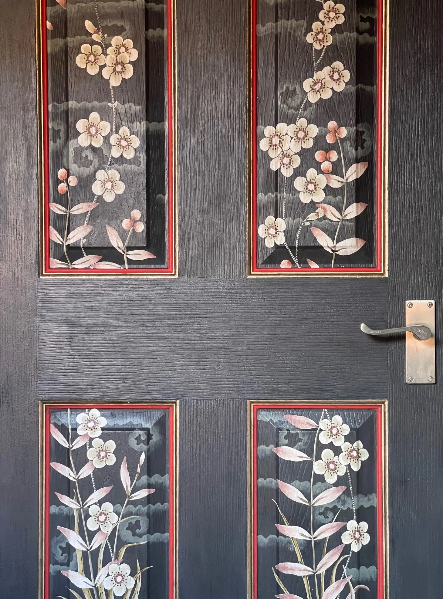 Black Chinoiserie Mural by Claire Carruthers